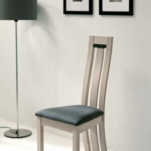 Chaise en chêne massif assise tissu – Ateliers de Langres – DEAUVIL