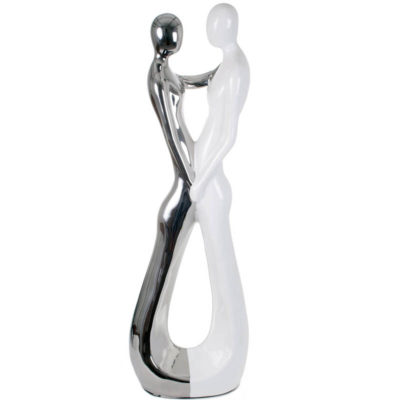 statue-couple-dualite-moderne-ceramique-blanc-gris-cambresis-decoration-nord-cambrai