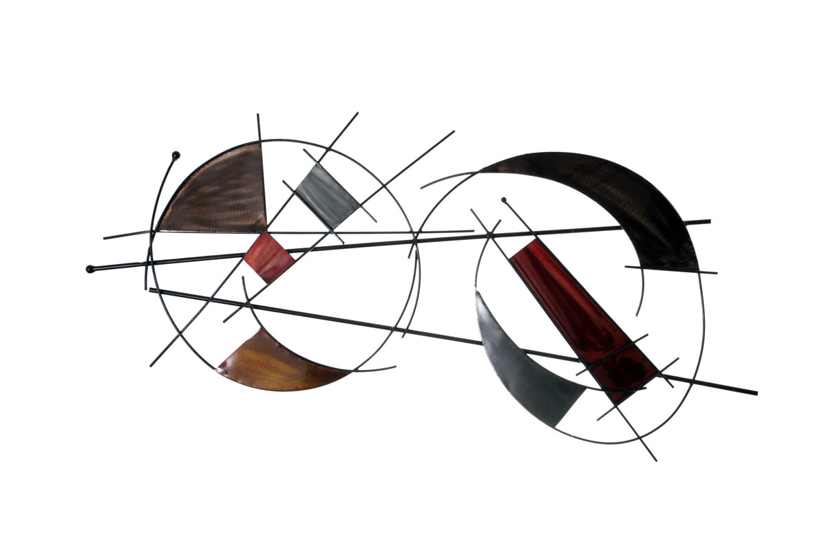 Sculpture Murale Socadis Pièces De Métal Multico Sur Double Cercle