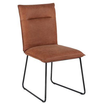 chaise-cuir-camel-pieds-metal-casita-meubles-gibaud