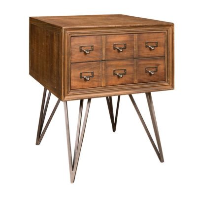 -Meuble d’appoint en bois, pieds épingle métal par Richmond Interiors – BARCLAY