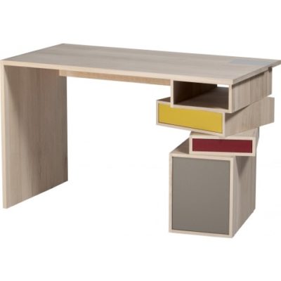 Bureau en chêne massif avec prise électrique intégrée design Drugeot Manufacture – EMPIL