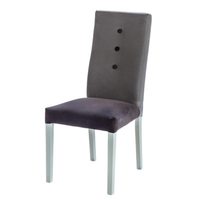 Chaise confortable tissu au choix, pieds en chêne – Lelièvre- YEMA
