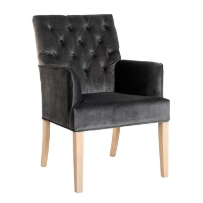 chaise tres confortable tissu noir