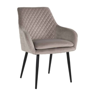 Chaise pieds métal assise tissu ou cuir au choix – Richmond Interiors – CHRISSY
