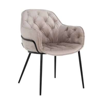Chaise confortable en velours pieds métal – Richmond Interiors – NOMI