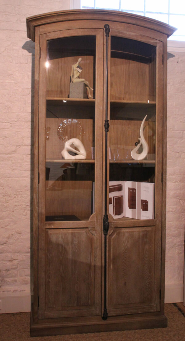 Meuble vitrine en bois massif - 3 tablettes