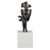déco visage gris blanc
