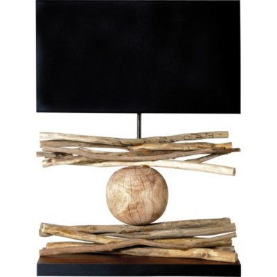 Lampe a poser en bois naturel modele MIKADO