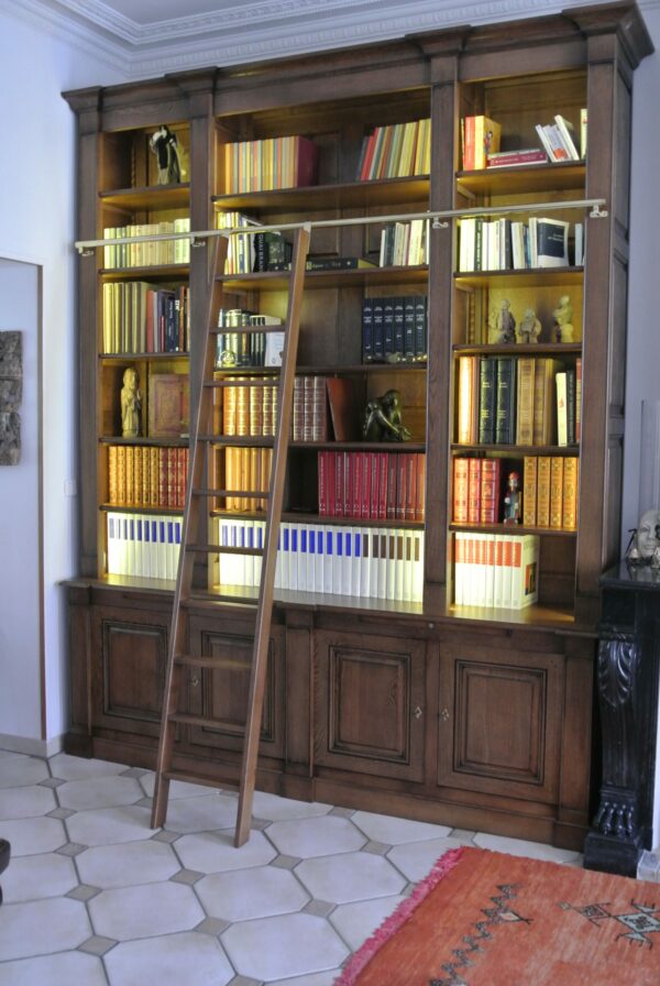 Bibliothèque sur-mesure 100% chêne massif