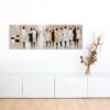 tableau peinture or argent noir blanc