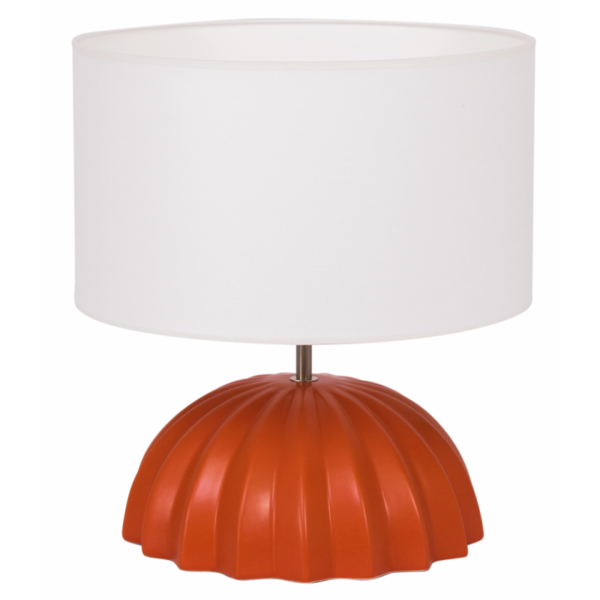 lampe luminaire ceramique orange