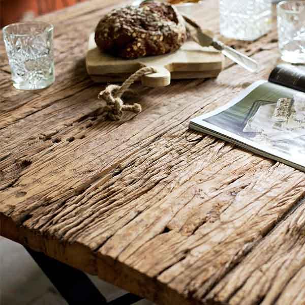 table industrielle pieds metal plateau bois meubles gibaud