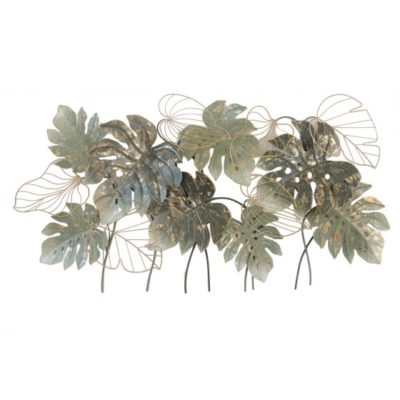 Decoration murale en metal FEUILLAGE EXOTIQUE MONSTERA
