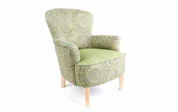 fauteuil moderne vert motif
