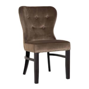 chaise confort tissu marron