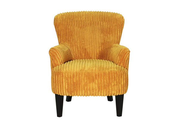 fauteuil velours jaune