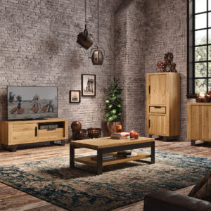 meubles salon sejour industriel bois metal chene botan cacio