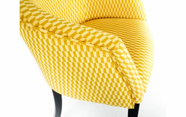 tissu jaune motif