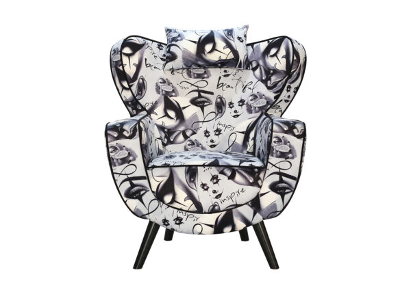 gros fauteuil noir et blanc