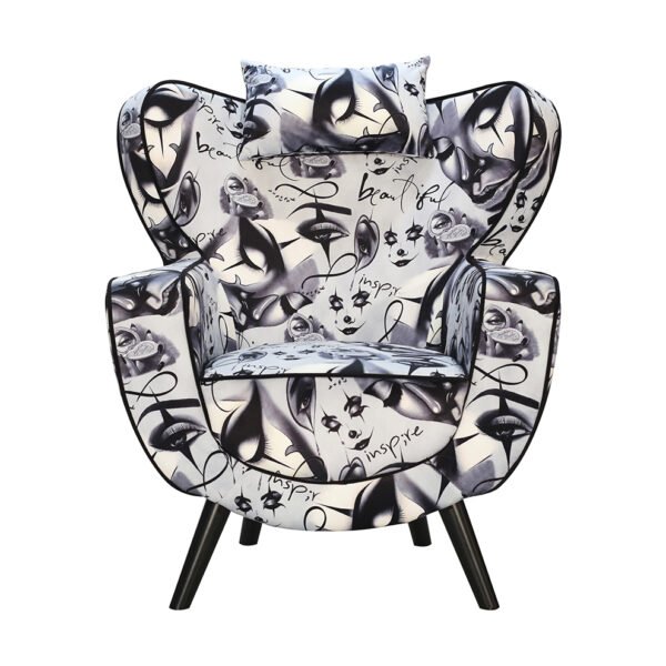 gros fauteuil noir et blanc