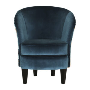 fauteuil bleu canard