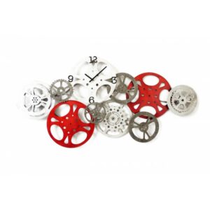 horloge murale engrenages metal