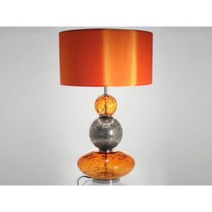 lampe verre orange gris