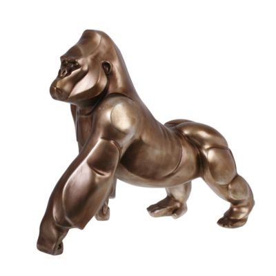 Statue deco animal gorille or dore bronze
