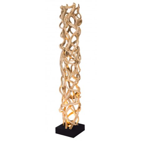 Grand lampadaire bois naturel modèle KANO par Flam&Luce