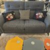 Canapé AZUR 2 places tissu gris foncé