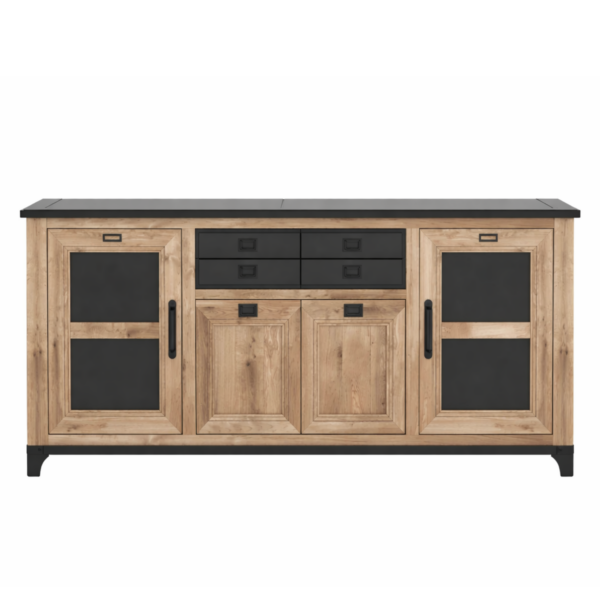 Enfilade INDUS en chêne massif fabriquée par les Ateliers de Langres