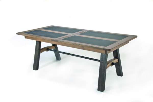 Table TALOS dessus céramique pieds BOIS L.200cm