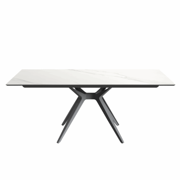 Table en céramique avec pied central. Céramique au choix