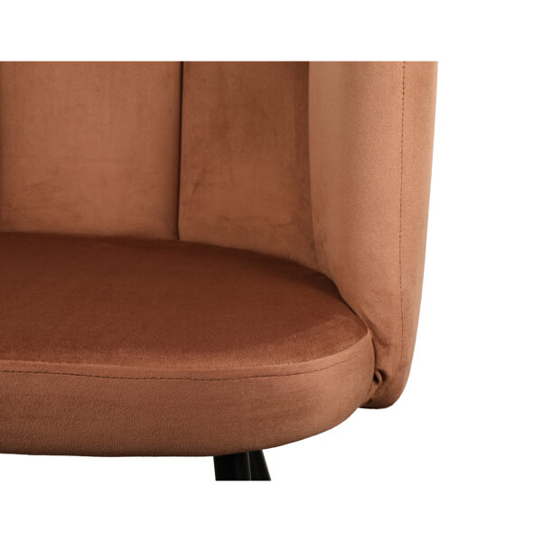 Chaises couleur cuivre terracotta rouille