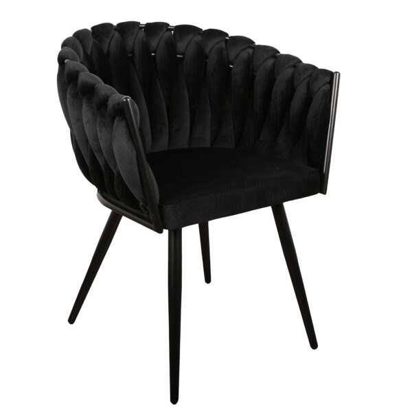 chaises de salle à manger confortables originales design dossier tressé