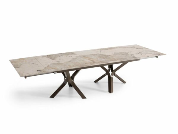 Grande table de salle à manger design en céramique dekton avec pieds originaux KRON RECT par PURE DESIGNS