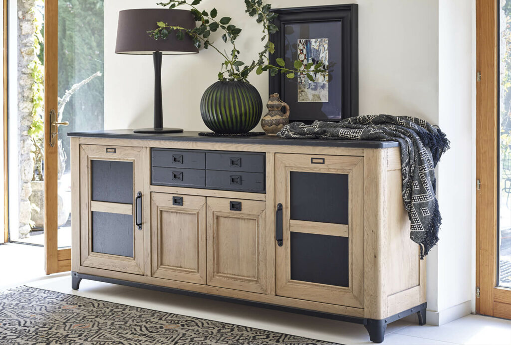 Table bois massif pied métal fabriquée dans notre atelier - NYLS