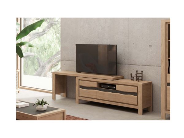 Meuble TV L.170 avec banc TV coulissant