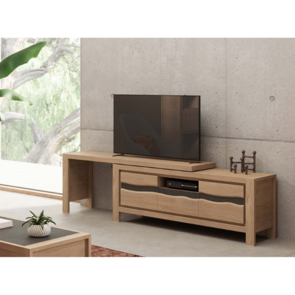 Meuble TV L.170 avec banc TV coulissant