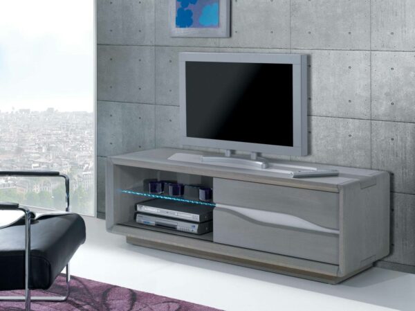 Meuble TV CERAM 1 porte coulissante 1 niche L.145