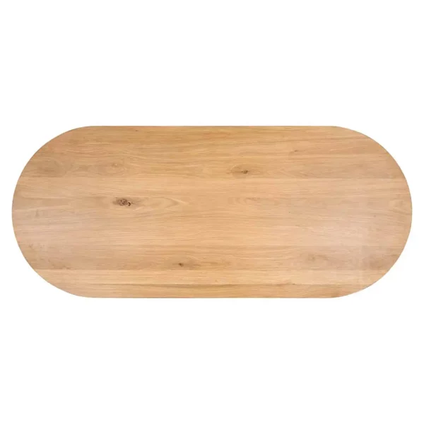 table ovale bois naturel clair