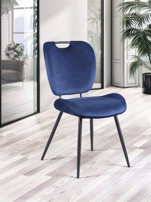 Chaise NADÈGE bleu cobalt