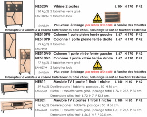 Collection NEO - En chêne massif et fabriqué en France par les Ateliers de Langres / Enfilades