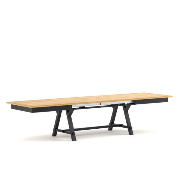 Table extensible COSY, fabriquée en chêne massif par les Ateliers de Langres.