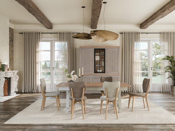 Table extensible COSY, fabriquée en chêne massif par les Ateliers de Langres.