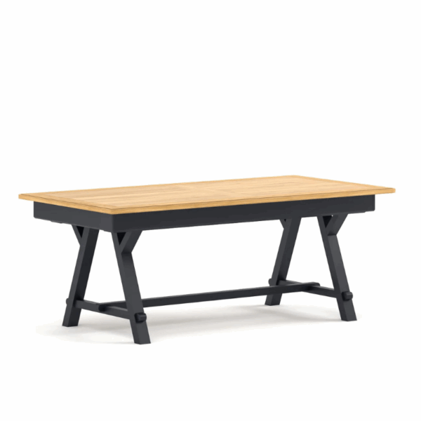 Table extensible COSY, fabriquée en chêne massif par les Ateliers de Langres.