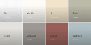 Teintes disponibles pour les meubles fabriqués par les Ateliers de Langres